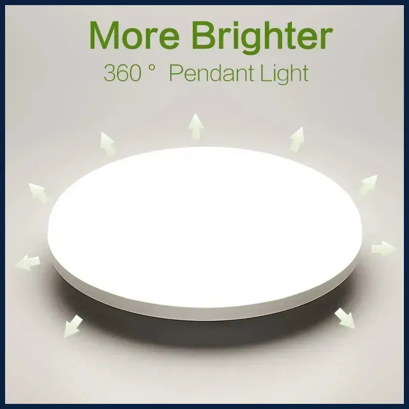 Ultra-thin Round LED Ceiling Lamp Waterproof Flush Mount Fixture 6500K Daylight gallery