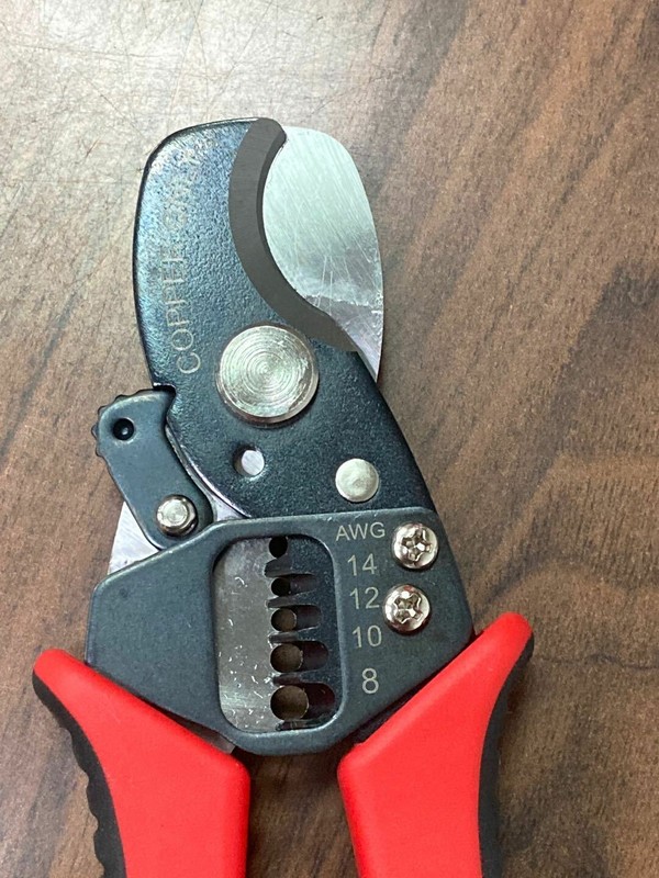 Heavy Duty Cable Cutter & Stripper Cuts Up To 1/0 AWG Strips 8-14 Gauge Wire USA gallery