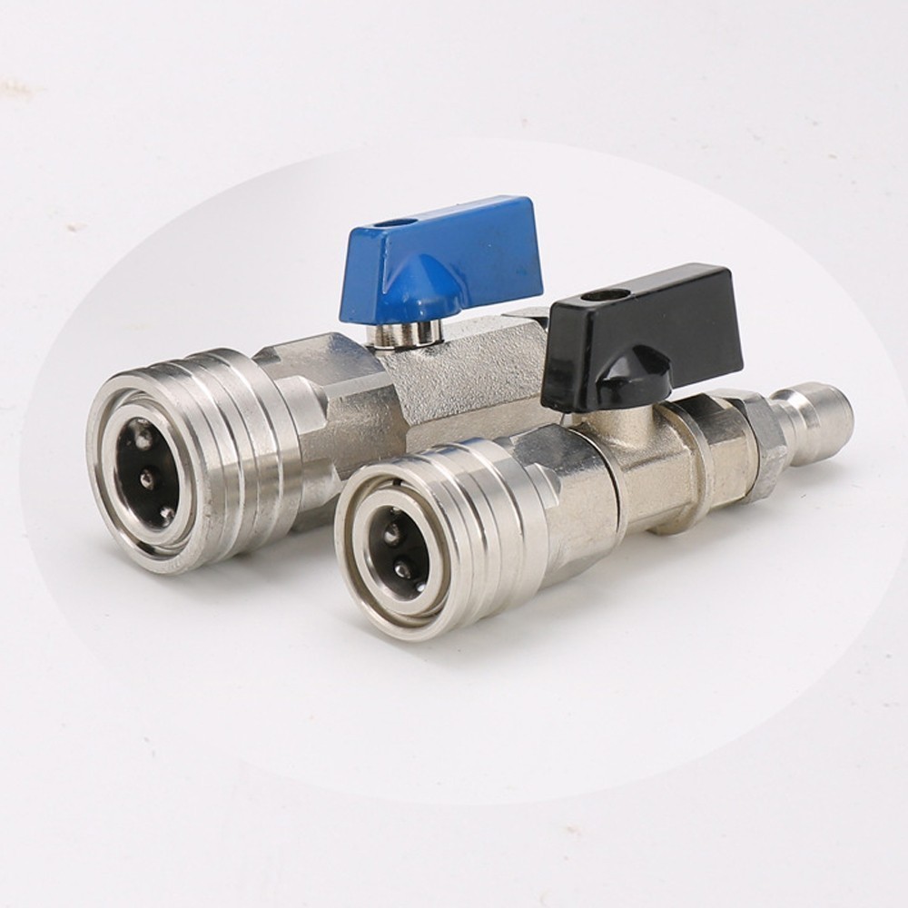 High Pressure Washer Ball Valve 3/8" Or 1/4" Quick Connector Control Switch NEW gallery