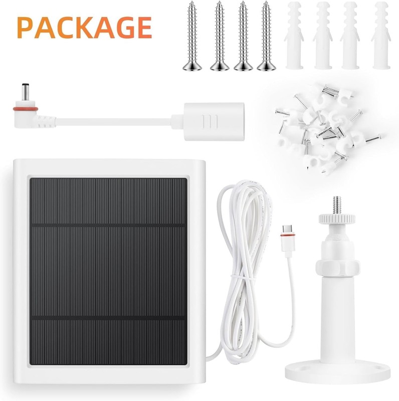 360-Degree Rotatable Solar Panel with 10ft Cable - Compatible with Ring Security gallery