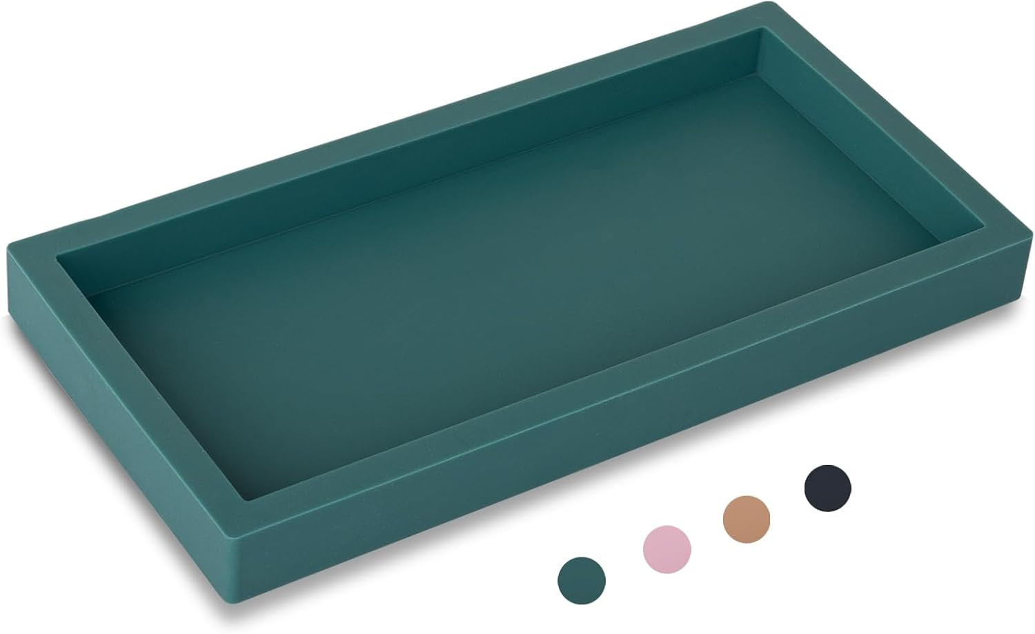 Small Silicone Bathroom Vanity Tray Rectangle Soap and Sponge Holder Kitchen Sin gallery