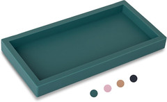 Small Silicone Bathroom Vanity Tray Rectangle Soap and Sponge Holder Kitchen Sin
