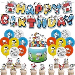 Cute Peanuts Snoopy Theme Party Supplies Set,for Kids Birthday Party Decoration