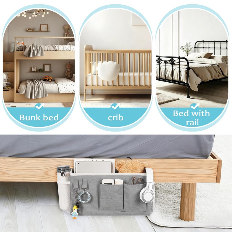 Loghot Bedside Caddy/Bedside Storage Bag Hanging Organizer for Bunk and Hospi... gallery