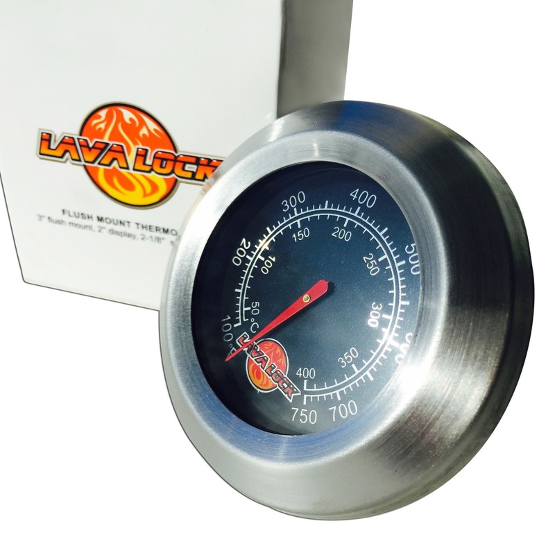 Replacement Flush Mount BBQ Smoker thermometer gas charcoal pit black wsm kettle gallery