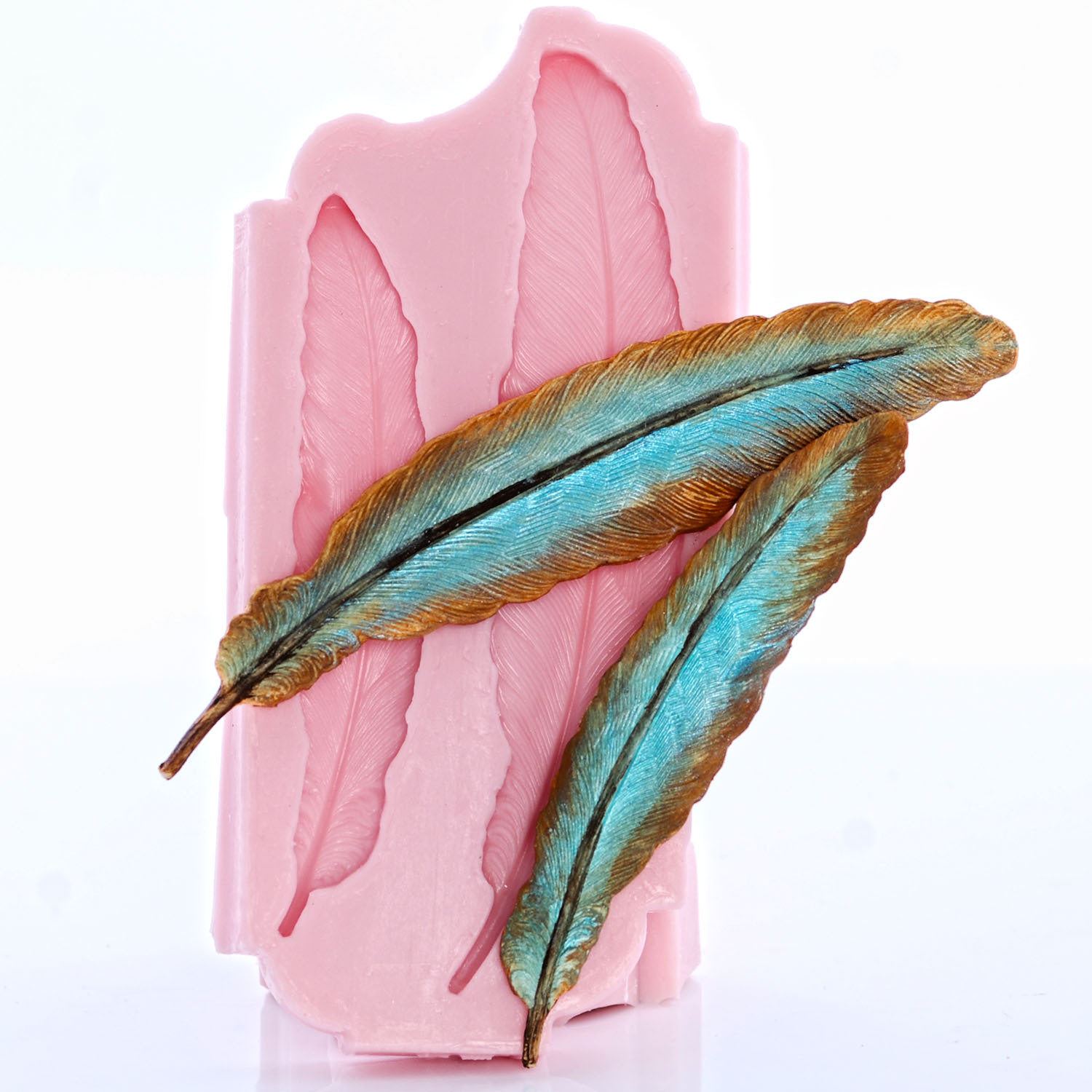 Silicone Feather Mold use with Fondant Chocolate Polymer Epoxy Clay Mold (724 gallery