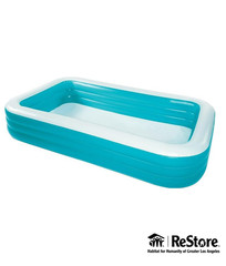 Bluescape 10ft Family Inflatable Swimming Pool, Rectangular, Age 6 & up, Unisex