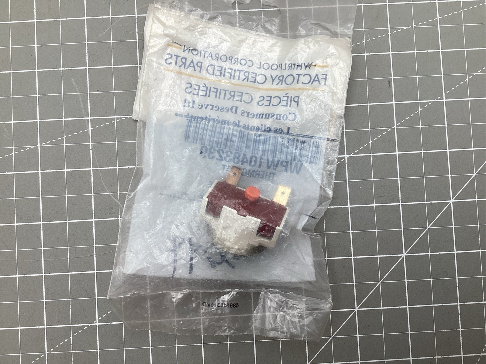 WPW10483239-*New In Bag* OEM Whirlpool Dryer Thermostat *FREE SHIPPING* gallery