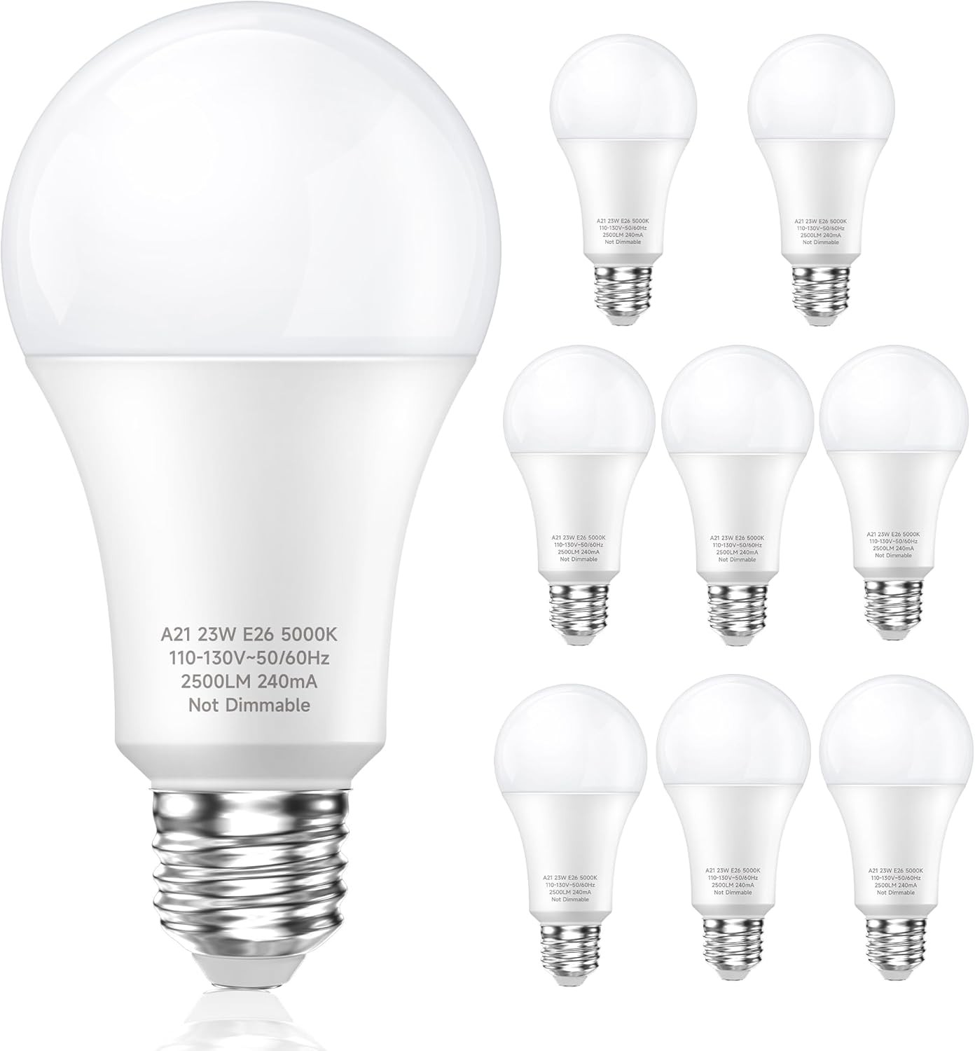 A21 LED Light Bulbs 150 Watt Equivalent LED Bulbs Daylight White 5000K 2500 L gallery