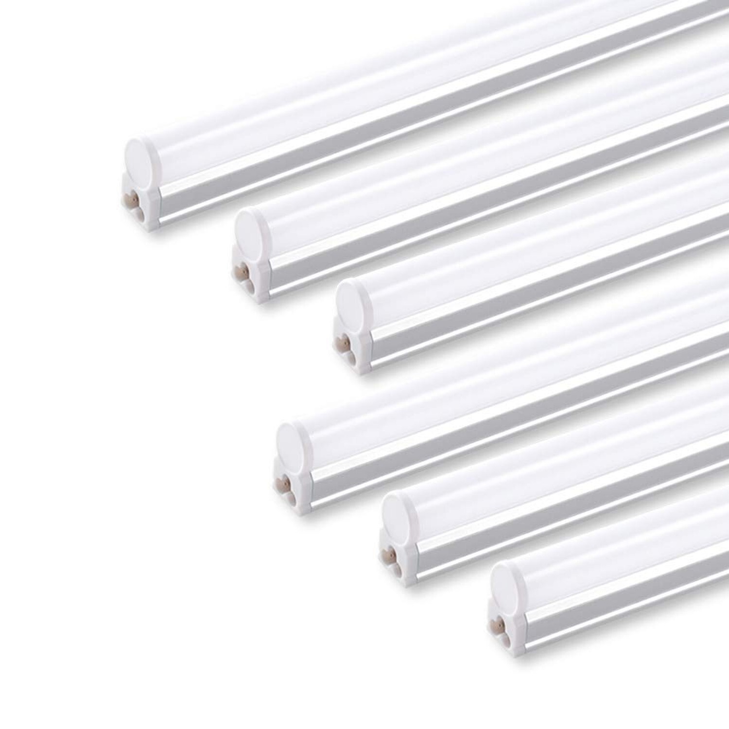 Barrina 6 Pack LED T5 Single Fixture, 4FT, 2200lm, 4000K Daylight Glow, 20W, ... gallery