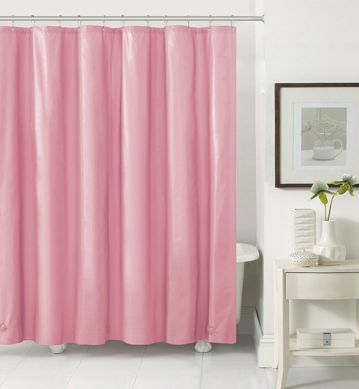Anti Mold & Mildew Basic Lightweight PEVA Shower Curtain Liner - Assorted Colors gallery