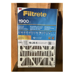 Filtrete 1900 Pleated Air Filter MERV 13 Allergen Bacteria Virus 16x25x5 – 1PK