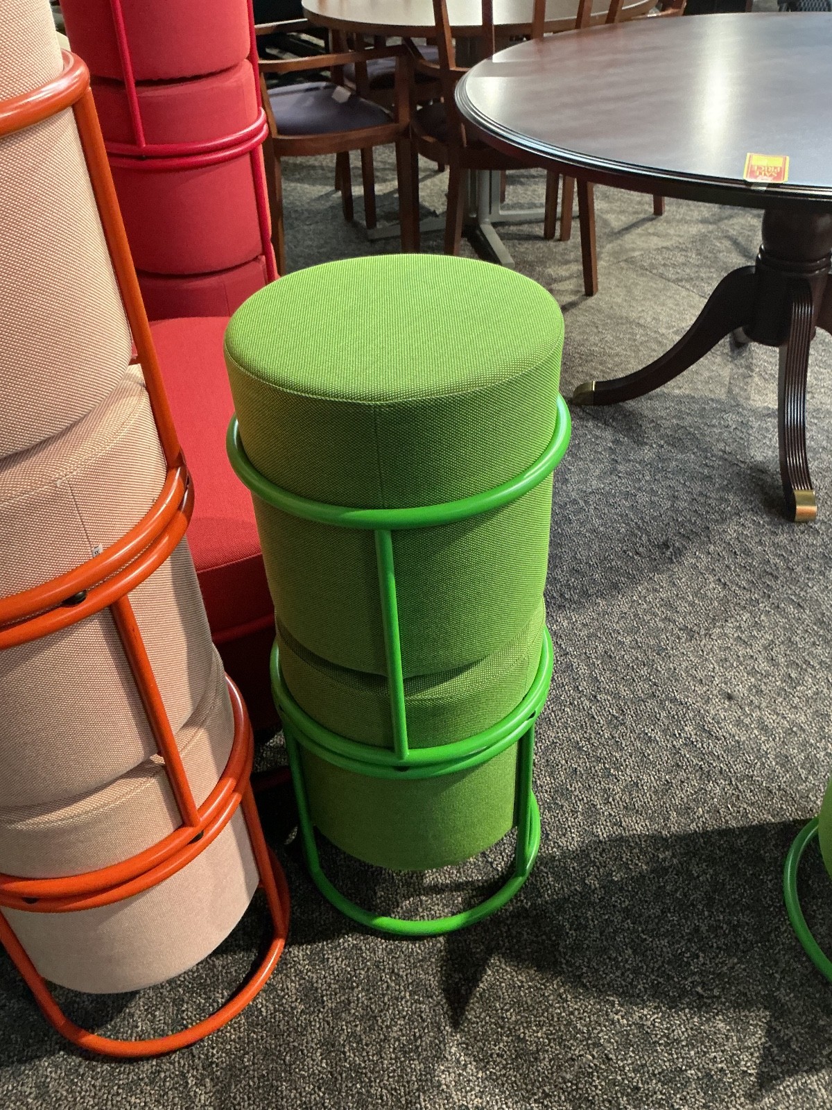 12"Drop Stool/Stackable by COR and Designer Pauline Deltour(French Made)in Green gallery