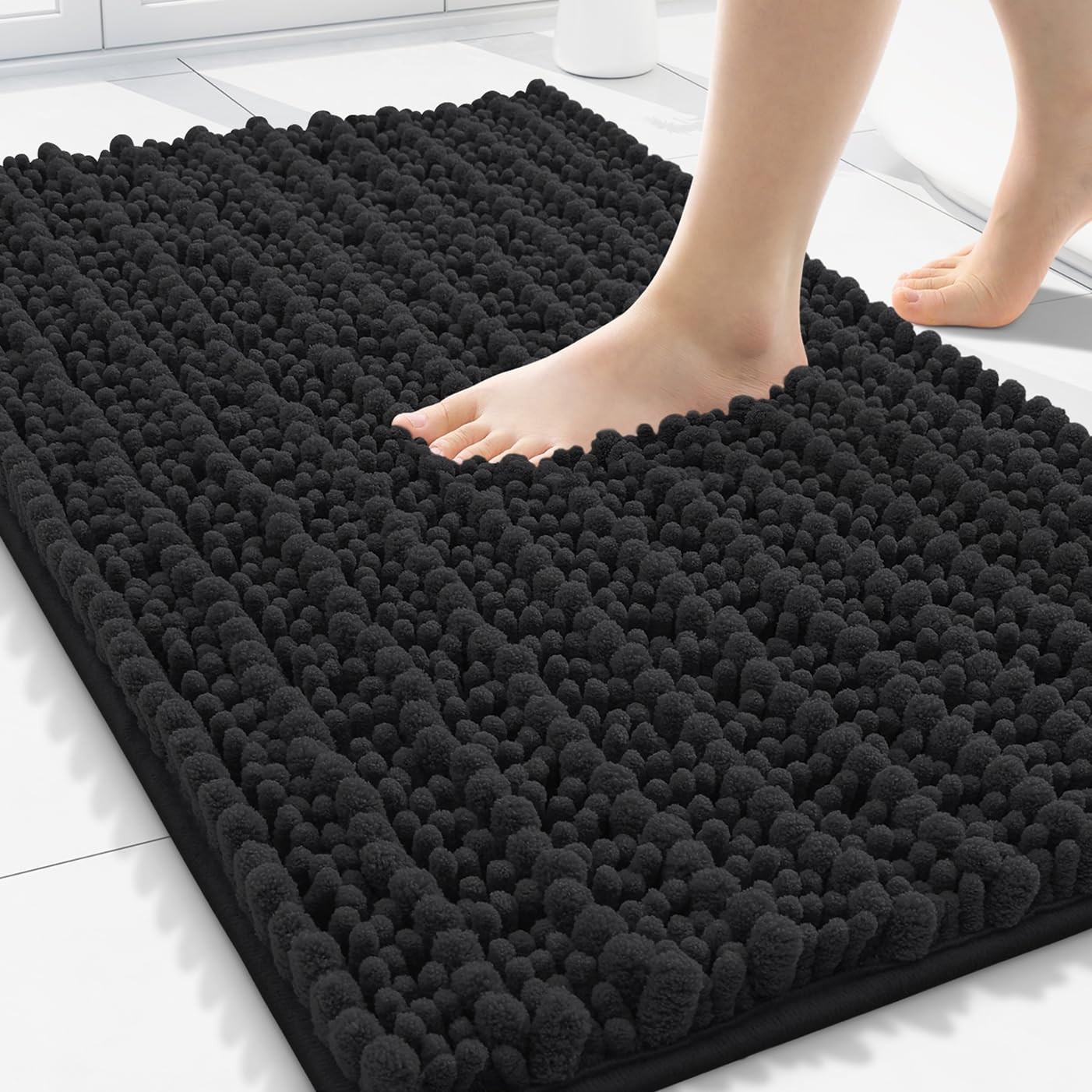 Extra Soft Chenille Bath Rugs 30x20 - Non-Slip, Absorbent, Machine Washable, Qui gallery