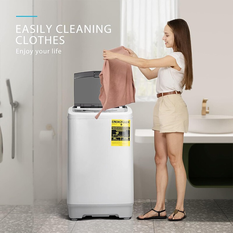 Portable Washing Machine Spin Dryer 8 Laundry Mode 10 Water Level 13lb gallery