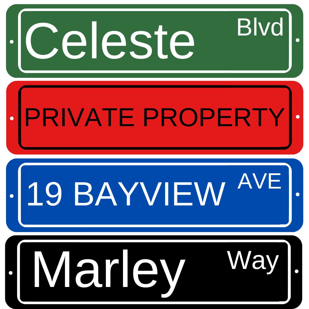 Custom Holiday Gift Outdoor/Indoor Personalized Street Signs (2 Size/Multicolors gallery