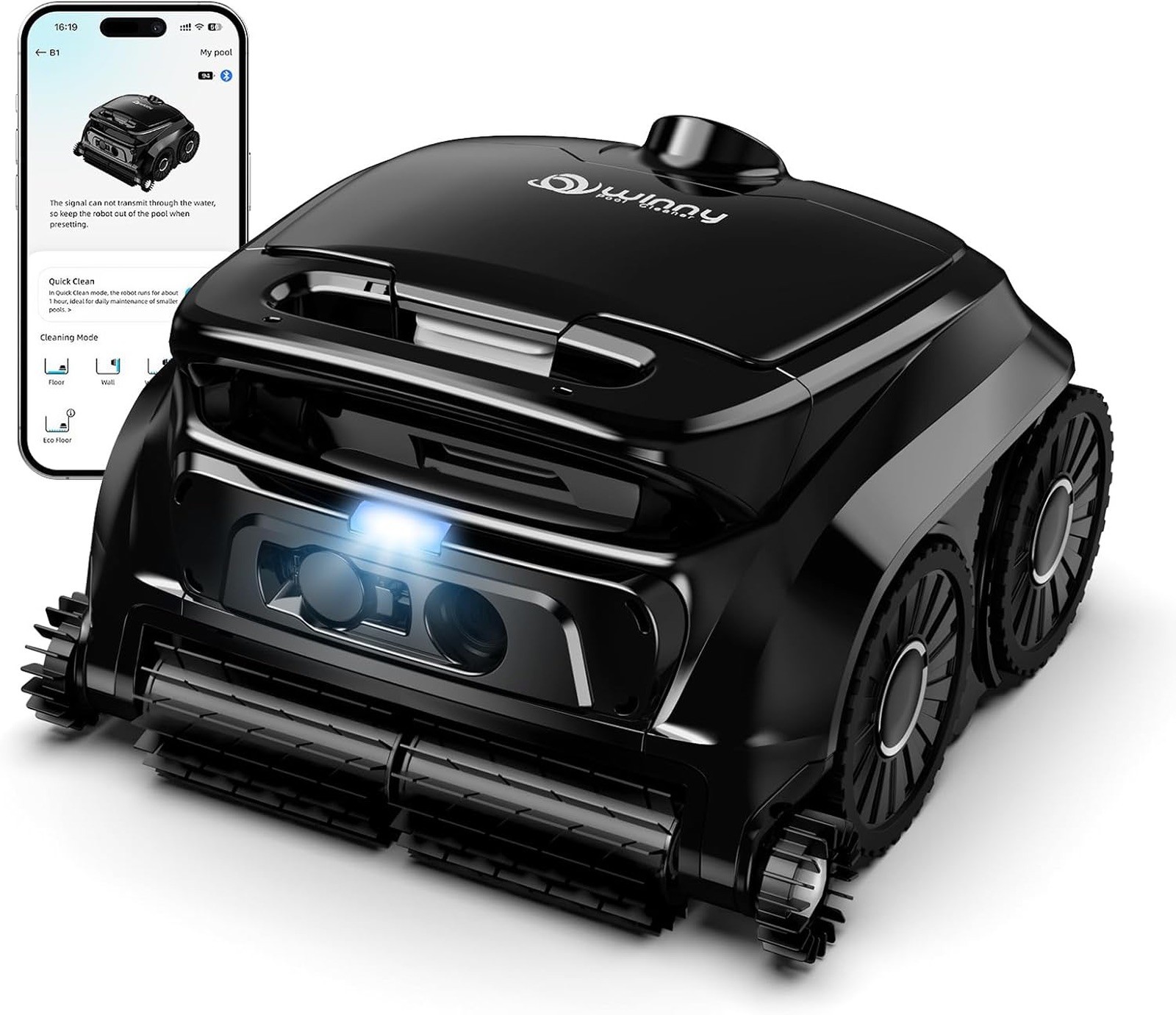 Winny B1 Cordless Robotic Smart Pool Cleaner, App Control, 100 min Runtime! gallery