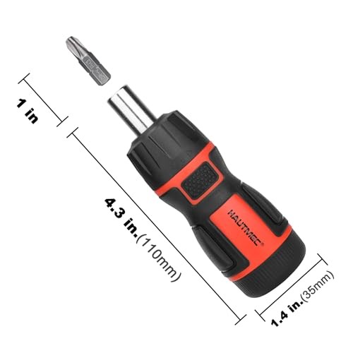 Stubby Ratcheting Screwdriver Set, Ratchet Short Screwdriver Set with 7-in-1 gallery
