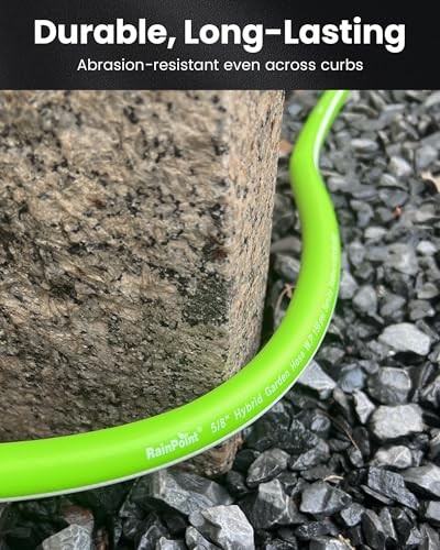 RAINDOT GARDEN HOSE 100FT, SWIVEL HANDLE, FLEXIBLE, 5/8" MALE TO FEMALE - GREEN gallery