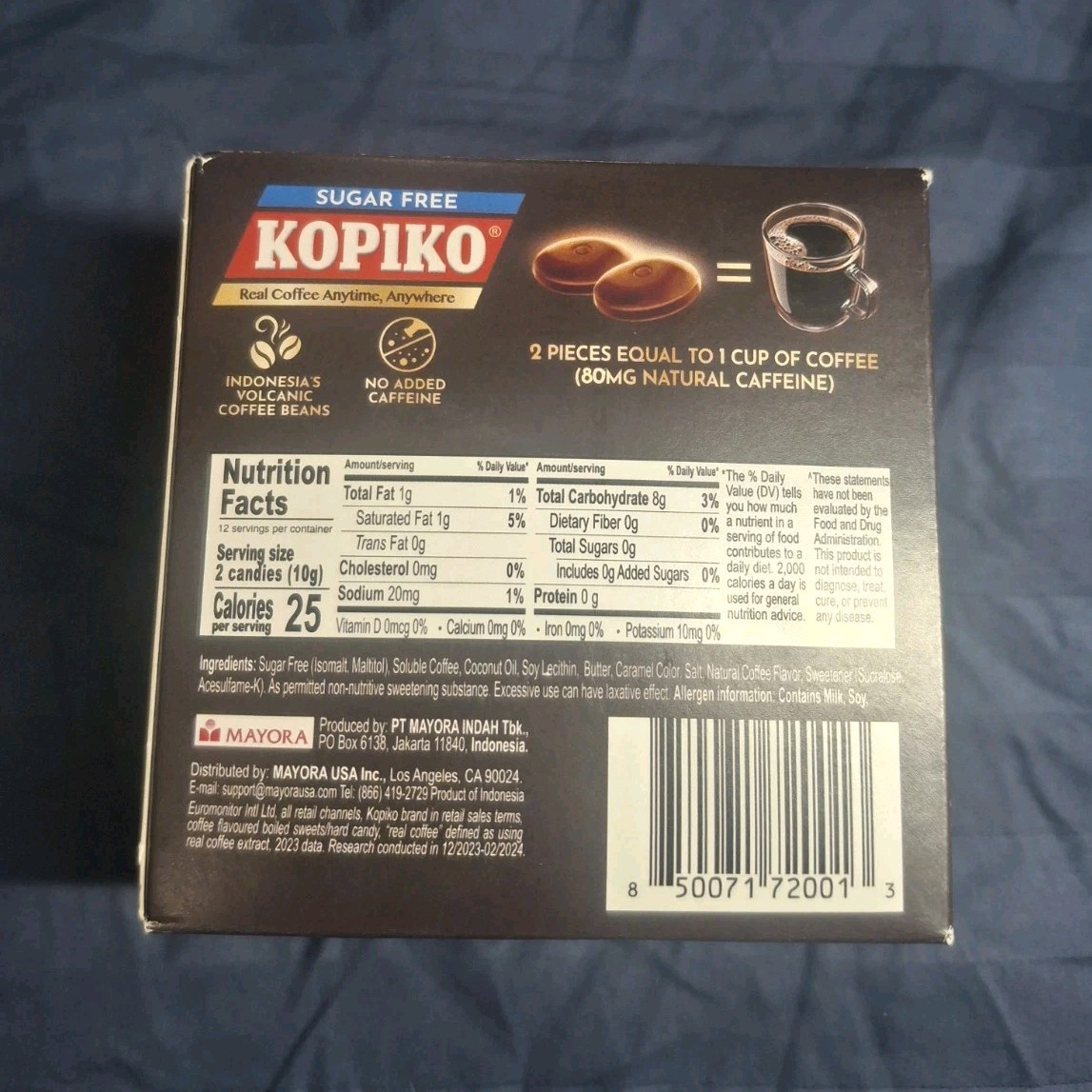 Kopiko Focus Coffee Sugar Free Hard Candy Coffee Flavor 6 Packs gallery