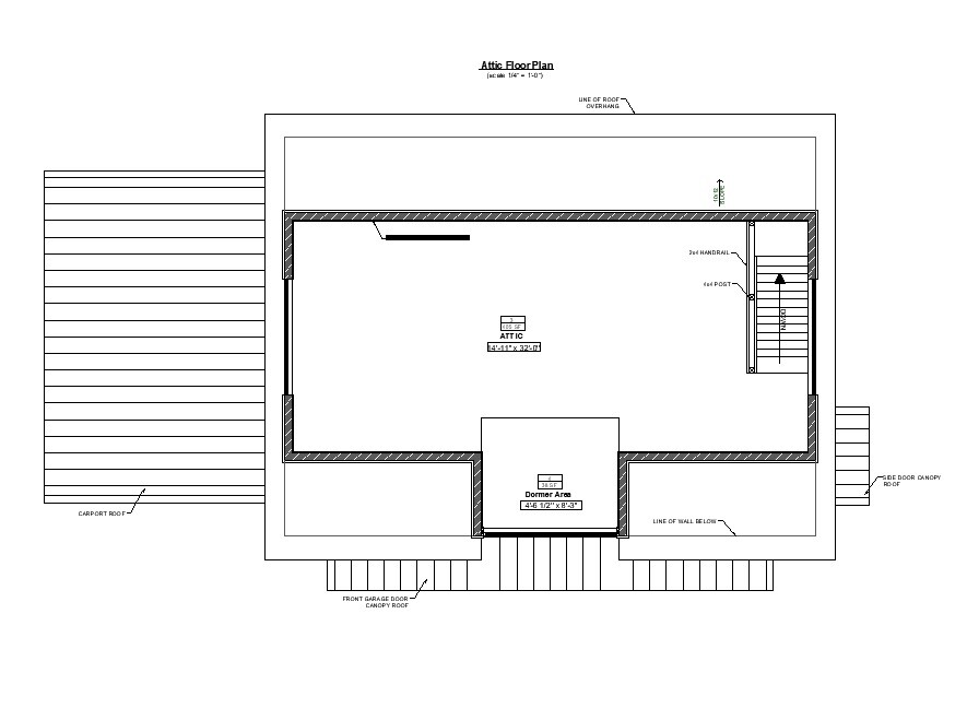 Traditional 2-car Detached Garage Plan with Attic and Carport gallery
