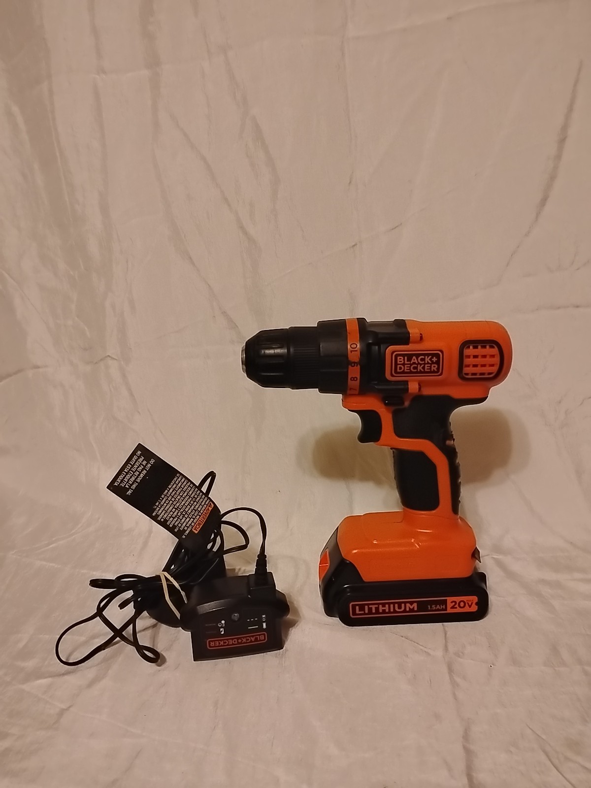 BLACK+DECKER 20V MAX Lithium-Ion Cordless Drill-Driver(LDX120)w/Battery&Charger gallery