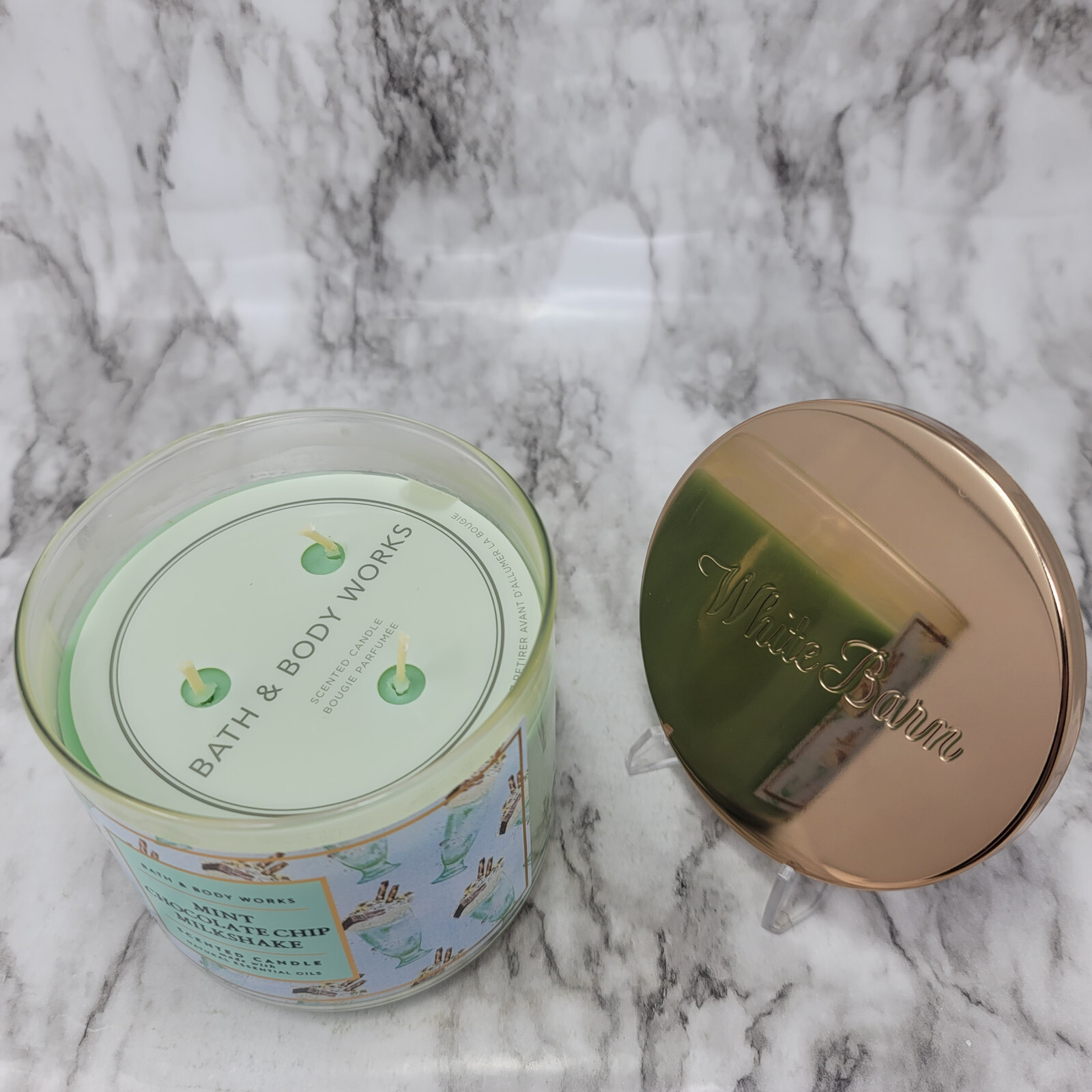 Bath & Body Works Mint Chocolate Chip Milkshake 3-Wick Candle gallery