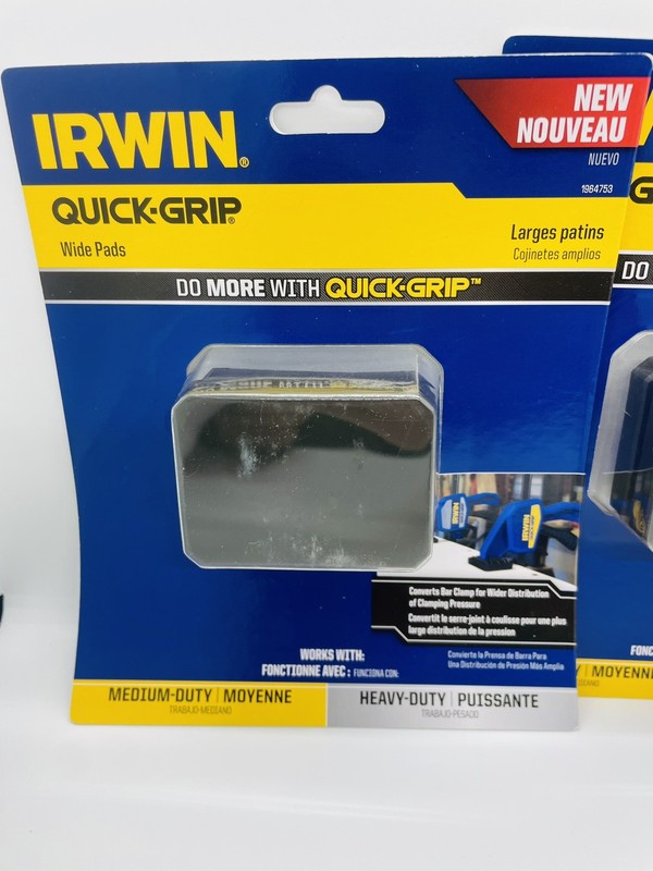 Irwin Quick Grip Clamp Replacement Wide Pads Medium Heavy Duty 2 Pack 1964753 gallery
