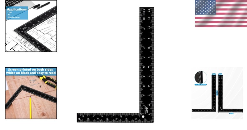 Durable 8" x 12" Carpenter L Shape Square - Anti-Rust Carbon Steel Construction gallery