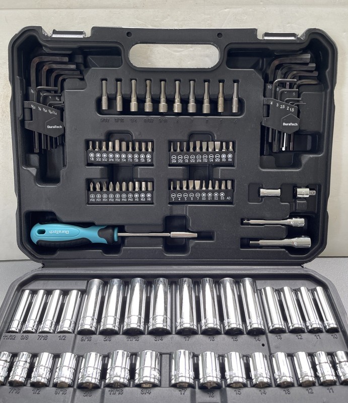 DuraTech 121 Mechanics Tool Set SAE & Metric 1/4” Drive & 3/8” Drive w/ Case gallery