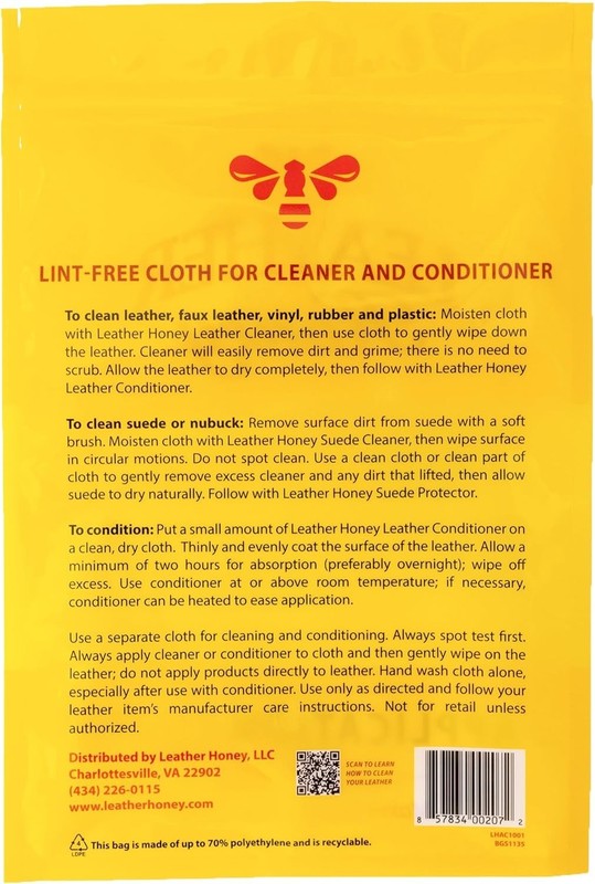 Lint-Free Application Cloth: Microfiber Cloth for Use with Leather Conditione... gallery