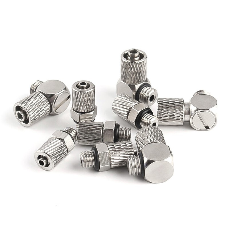 Mini Small Male Thread Pneumatic Push in Fitting Air Line Hose Barb Connector gallery