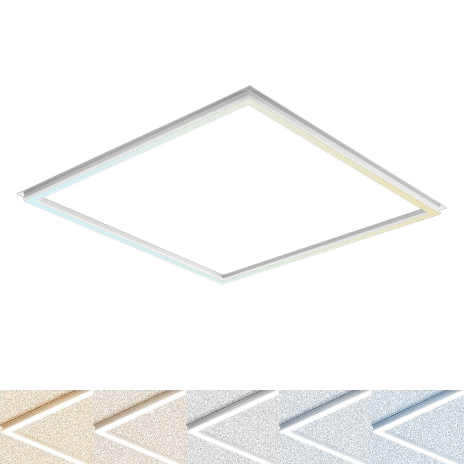 Luxrite 2x2 FT Edge-Lit Frame LED Panel Lights 5CCT 3000K-6500K 2600/3900/5200LM gallery