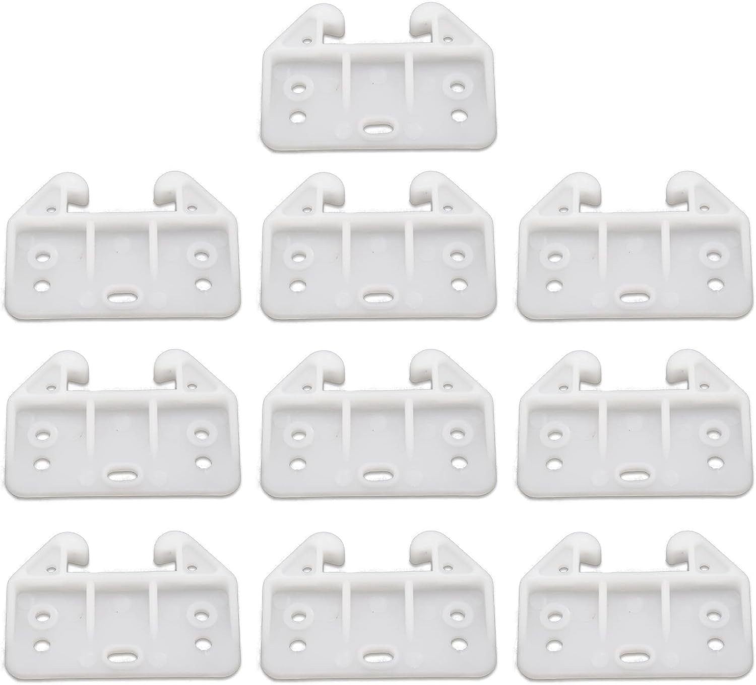 Joyangy 10 Pack Drawer Guides, White Plastic Rear Brackets with Screws gallery