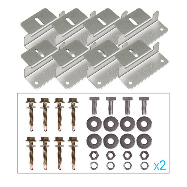 Renogy 2 Sets Solar Panel Mounting Z Brackets Aluminum Corrosion-Free RV Roof gallery