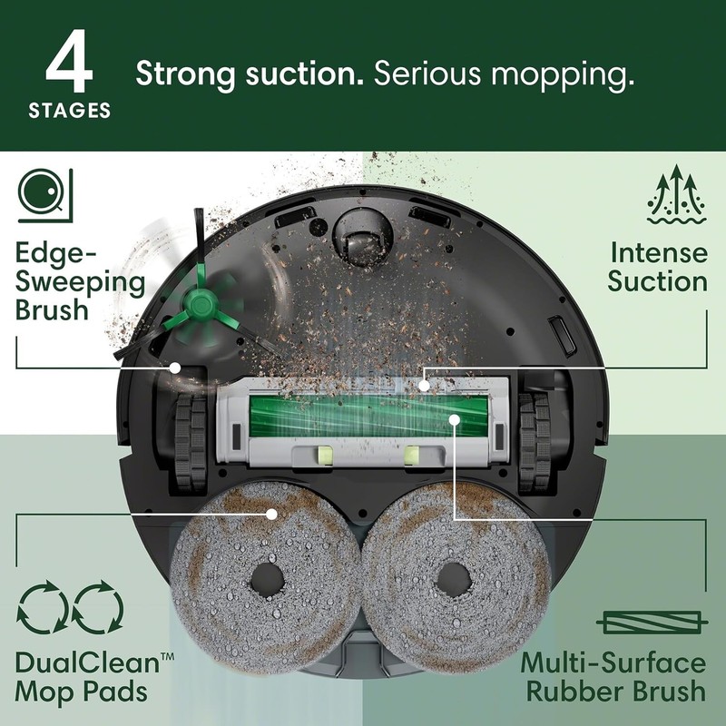 iRobot Roomba Plus 405 Combo Vacuum & Mop w/ AutoWash Dock, LiDAR, 70x Suction gallery