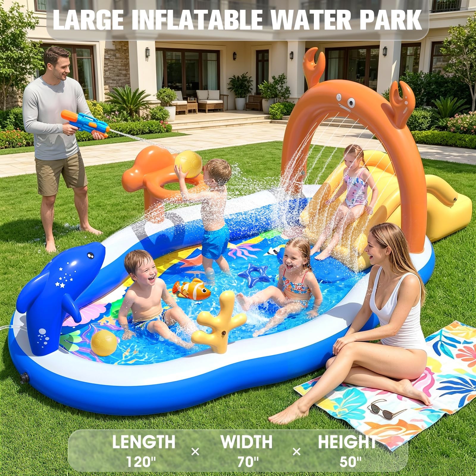 New Best 2026 Large Inflatable Play Center Toddler Pool with Water Free Shipping gallery