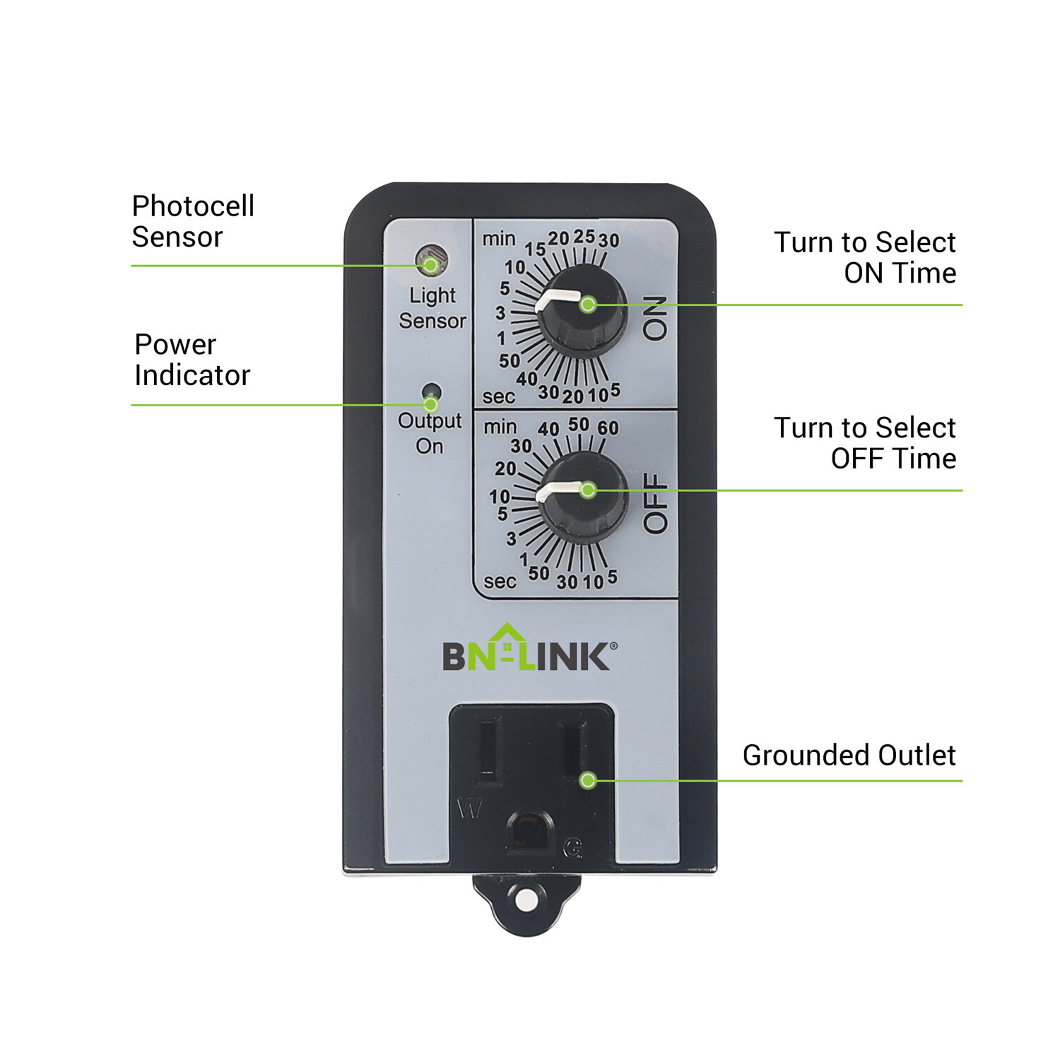 BN-LINK Short Period Repeat Cycle Timer 24 Hours ON OFF Controls Plug In Delay gallery