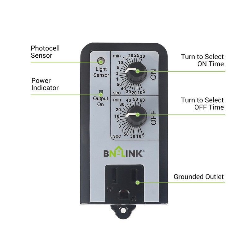 BN-LINK Short Period Repeat Cycle Timer 24 Hours ON OFF Controls Plug In Delay gallery
