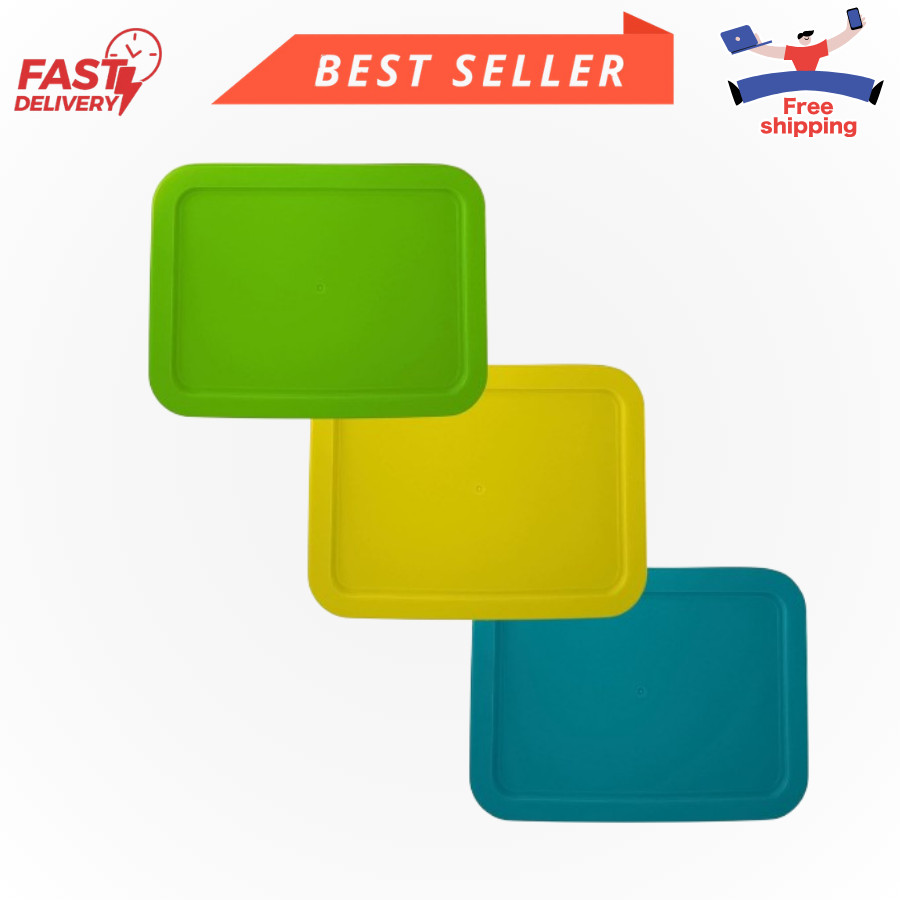Pyrex 7211-PC 6 Cup Lids 3 Pack Spring Green/Yellow/Turquoise gallery