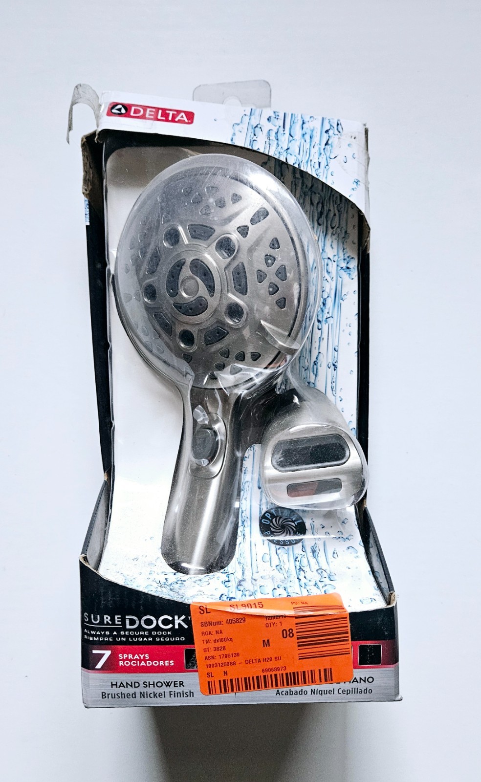 SureDock 7-Spray Wall Mount Handheld Shower Head 1.8 GPM Brushed Nickel #75707 gallery
