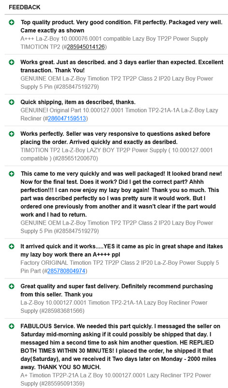 Factory ORIGINAL Timotion TP2 TP2P Class 2 IP20 La-Z-Boy Power Supply 5 Pin Part gallery