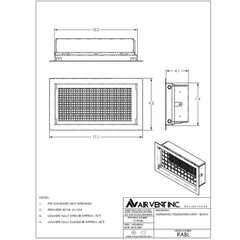 Air Vent RAGR Gray Standard Automatic Plastic Foundation Vent 8 x 16 in.