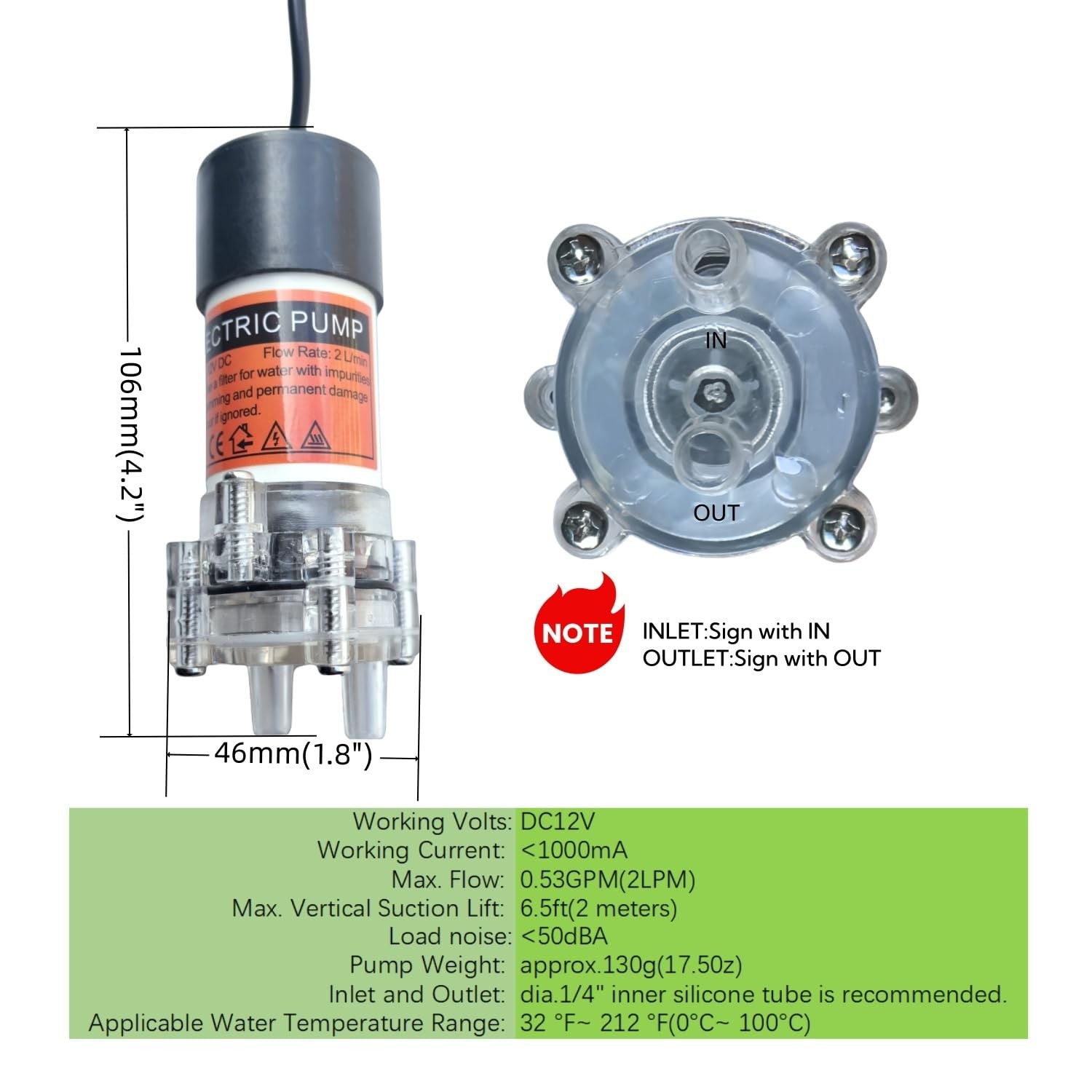 Electric Water Transfer Pump 110V Speed Adjustable - Food Grade Self-Priming Sip gallery