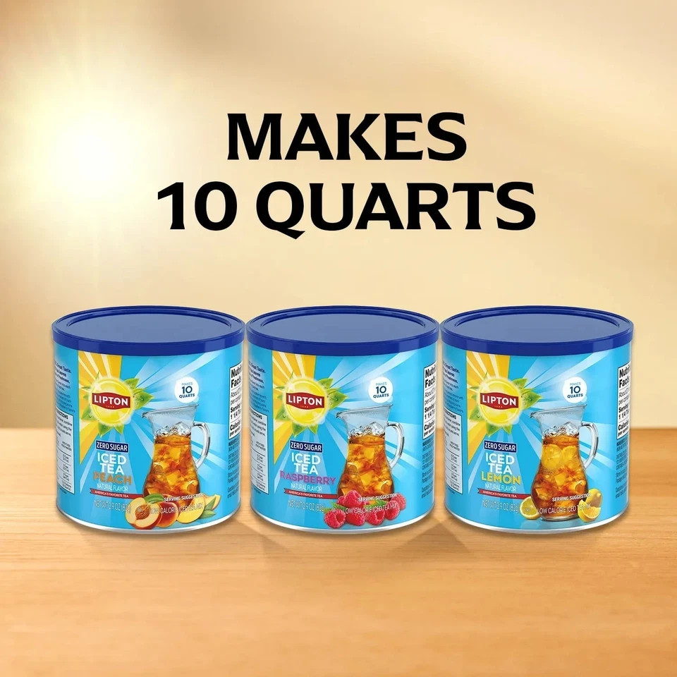 PR Lipton Zero Sugar Lemon Iced Tea Mix, 10 Quarts gallery
