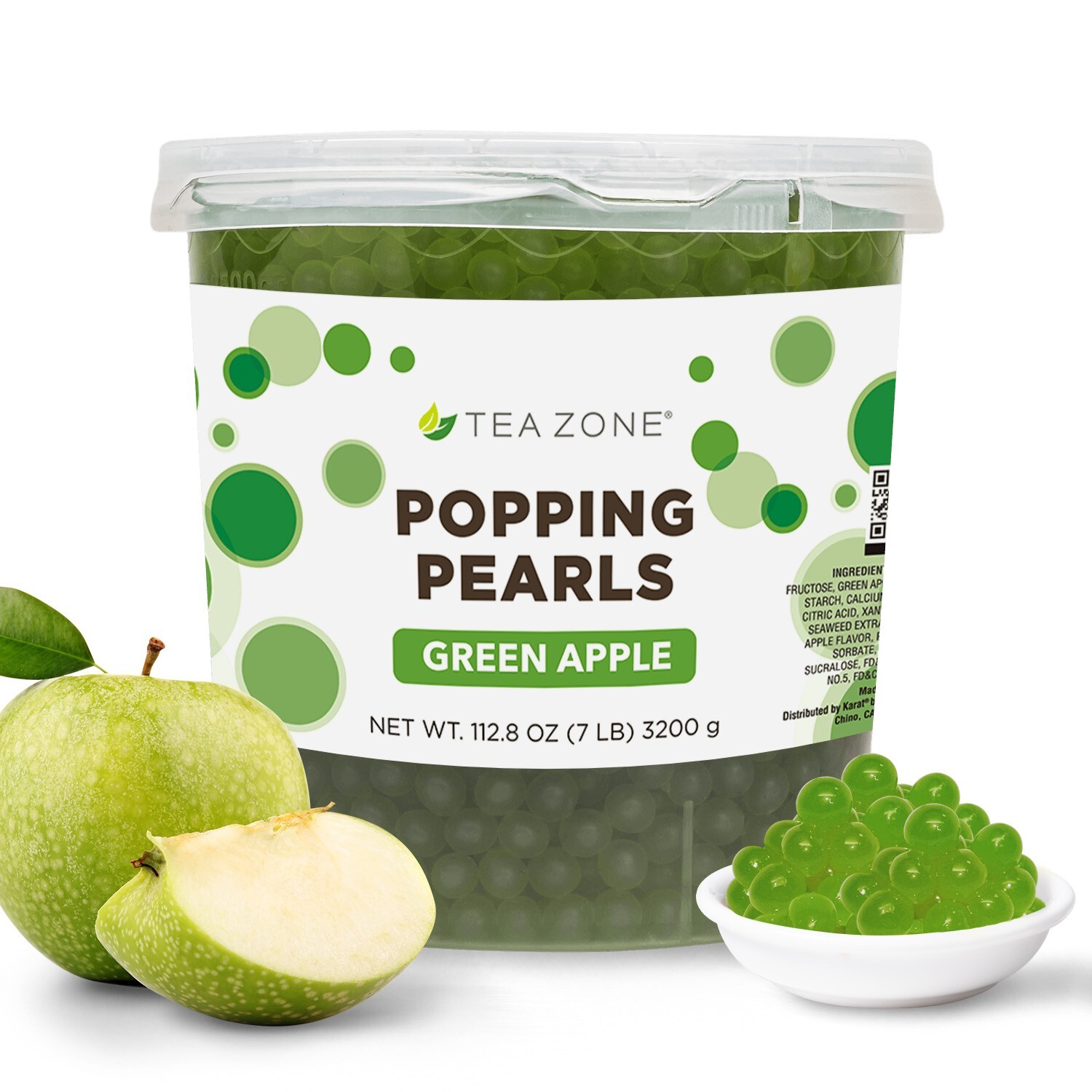 Tea Zone Green Apple Popping Pearls/Popping Boba (B2060, 7 lbs) for Boba Tea gallery