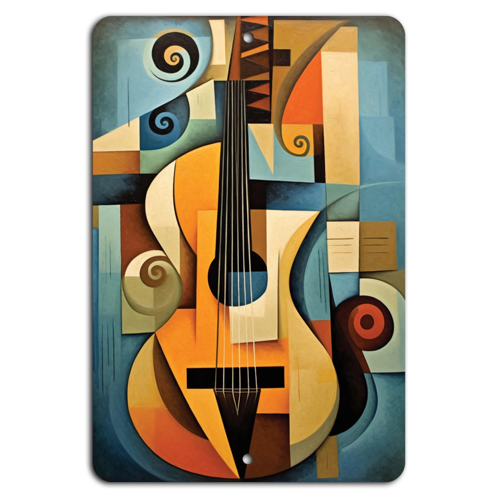 Abstract Guitar Sign BanginPrints Aluminum Rectangle Vertical Decor gallery
