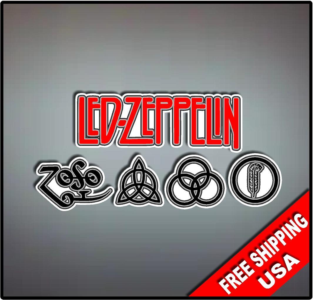 Led Zeppelin Vinyl Wall logo Decal Sticker Classic Rock Band Various Sizes gallery
