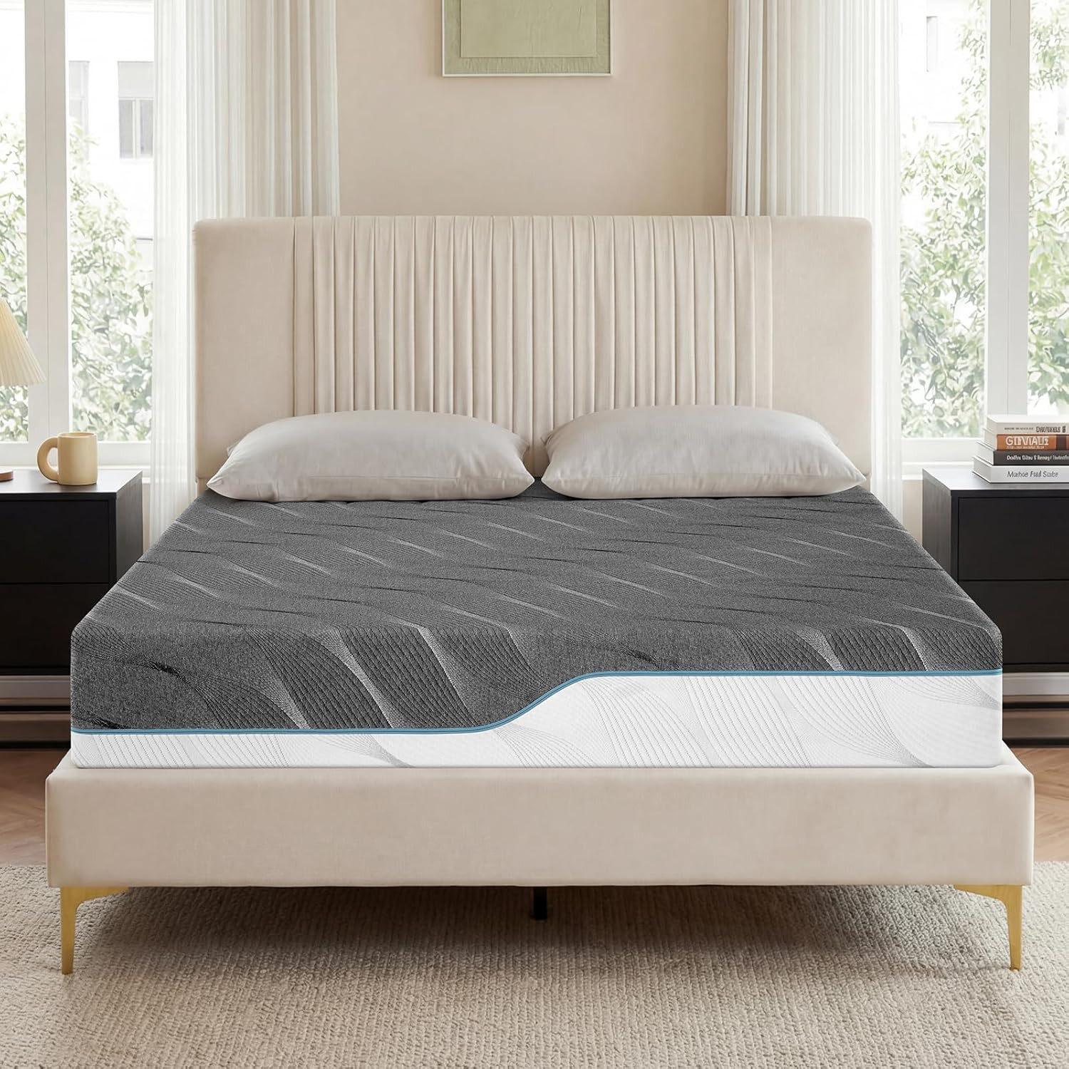 Queen Size 10" Extra Firm Memory Foam Mattress for Back Pain Relief gallery