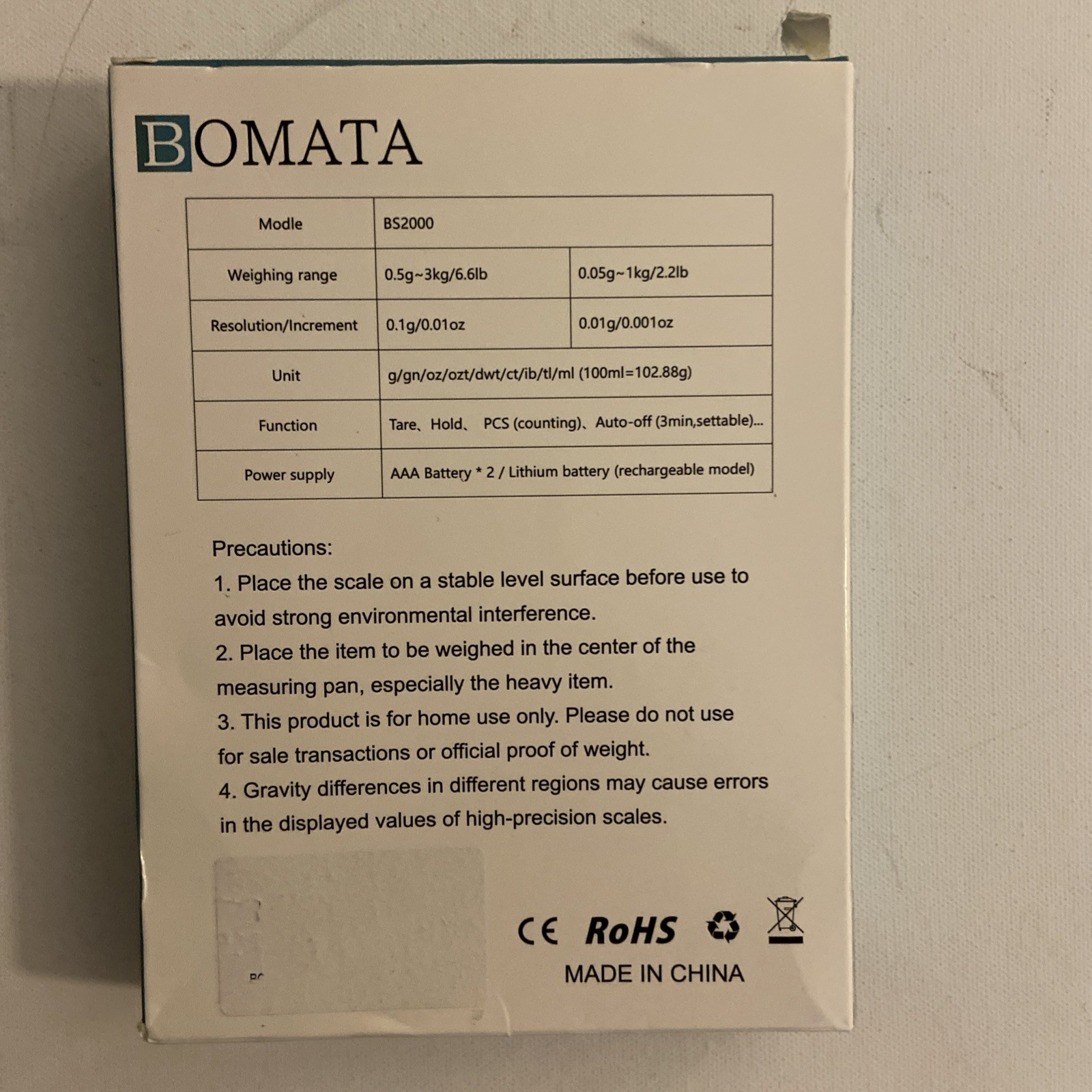 BOMATA 0.01g/1kg Upgraded Small Precise Jewelry Scale, Portable Pocket Black gallery